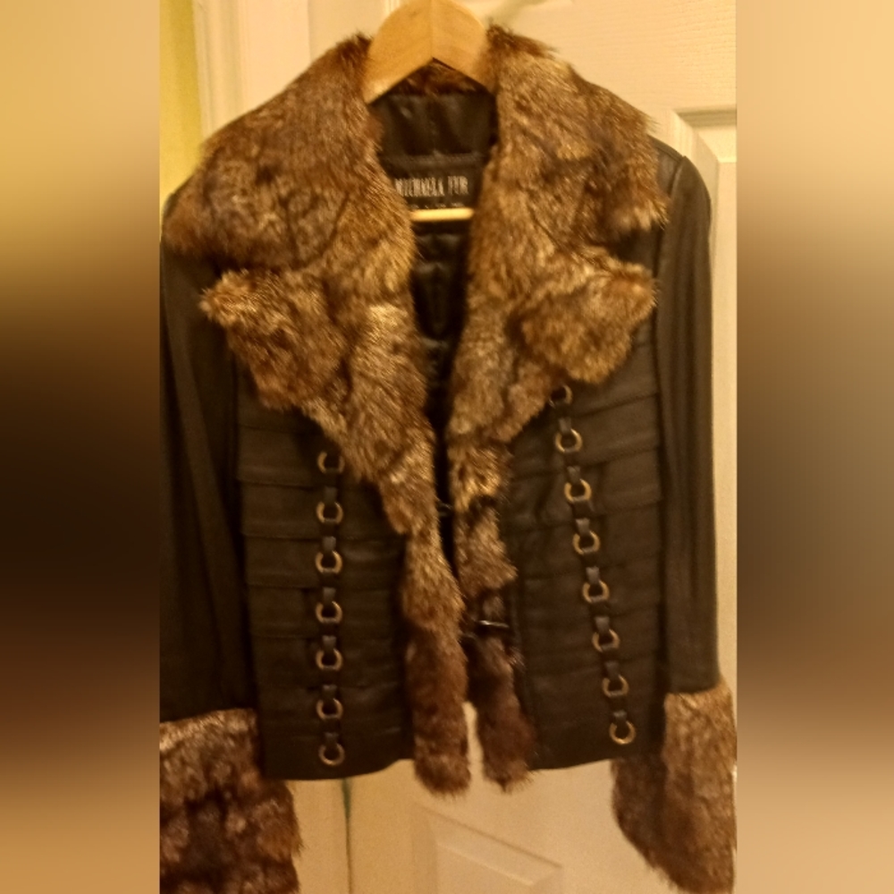 Michaela Fur leather jacket